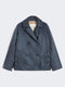 The Cube Padded Double-Breasted Jacket in Water-Repellent Canvas Midnight Blue